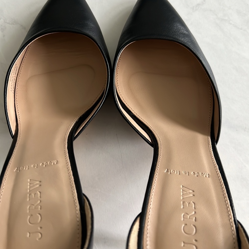 J.CREW QUINN BLACK LEATHER ANKLE CUFF PUMPS STILETTOS HEELS SIZE US 9 - Picture 6 of 11
